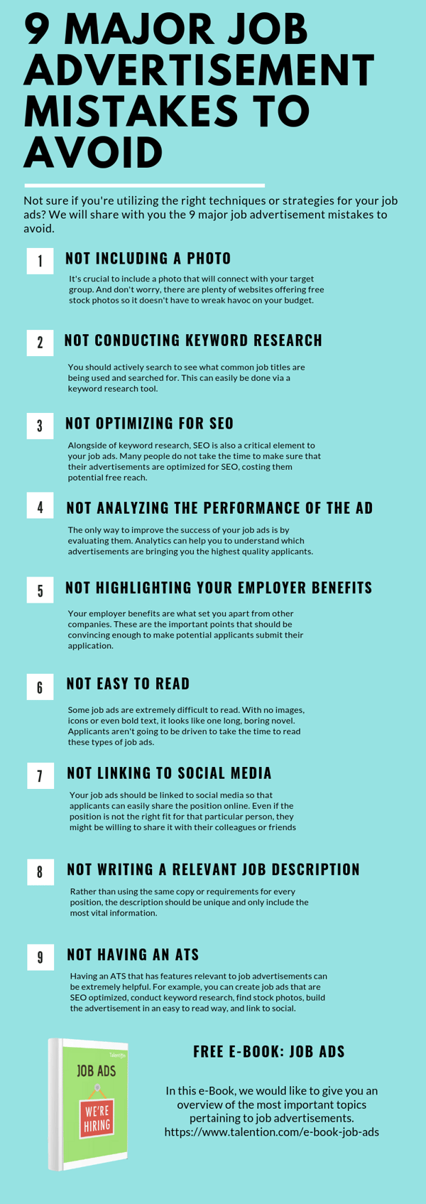 9 Major Job Advertisement Mistakes to Avoid (Infographic)